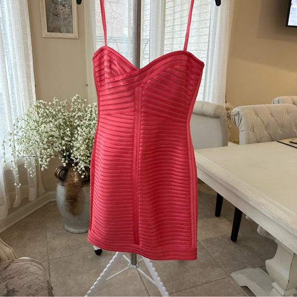 BRAND NEW CORAL REEF BCBG LILLIE BODYCON STRAPLESS DRESS - Picture 6 of 13